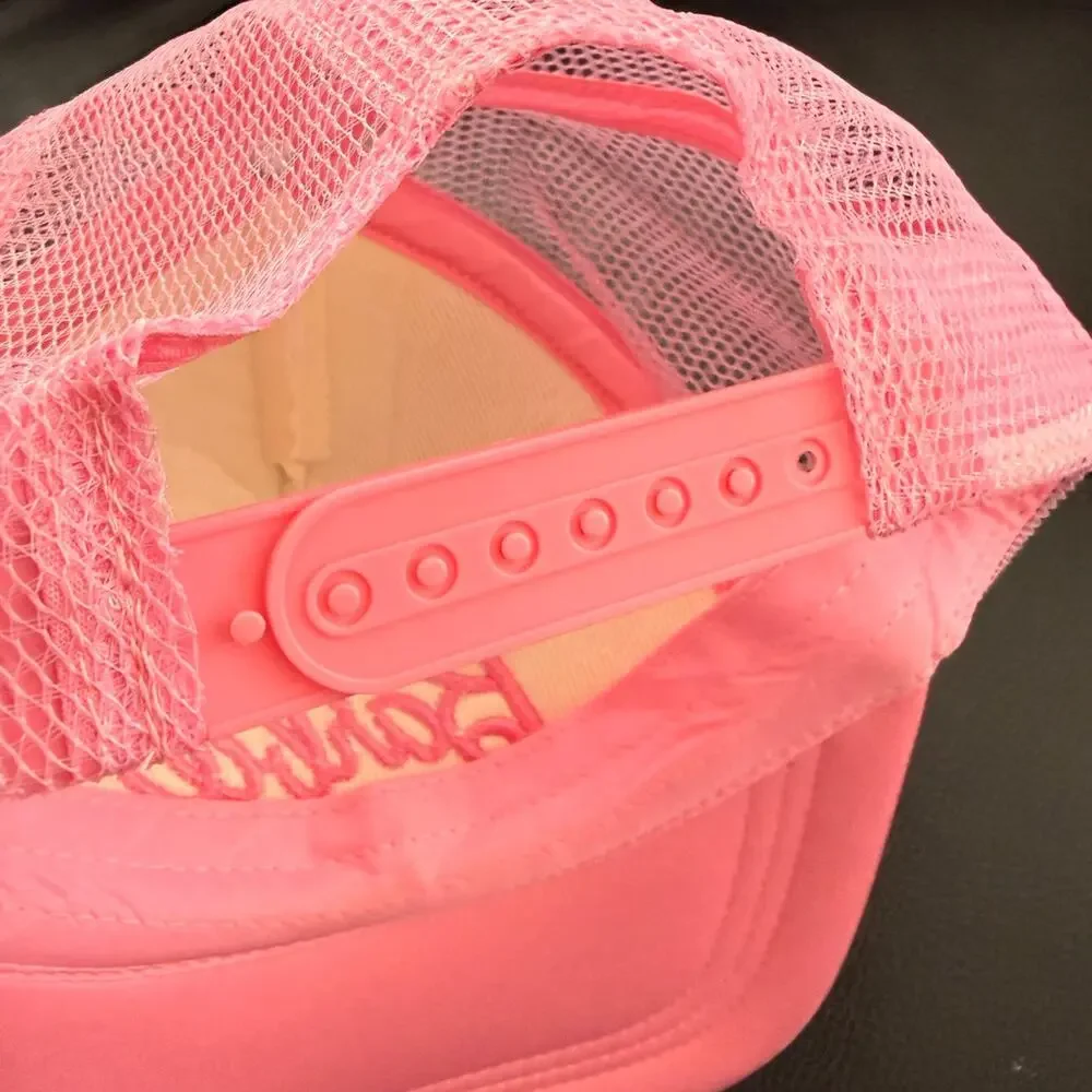 Barbie Trucker Hat Mesh Back Pink & White Adult Size New